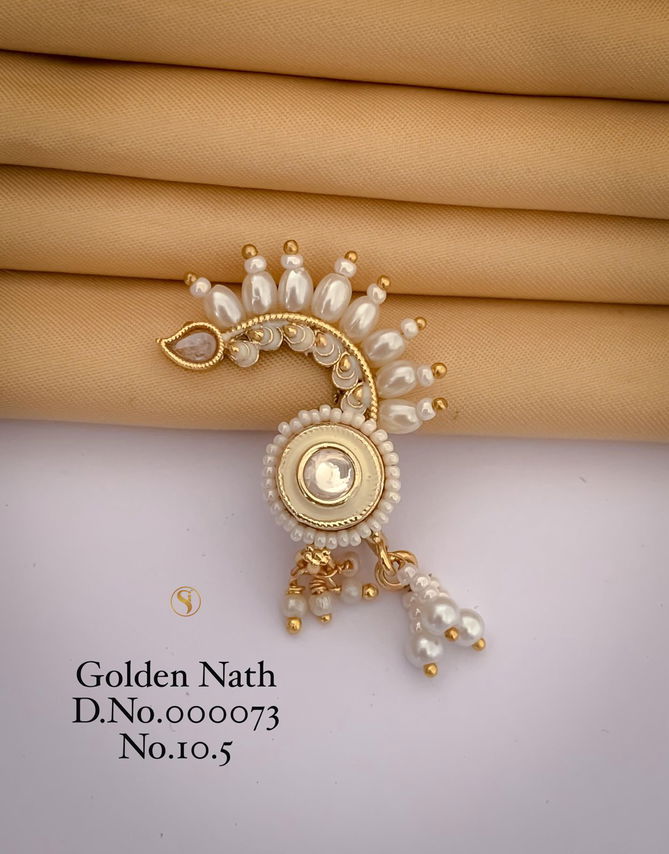 2 DN Marathi Look Golden Nath Wholesale Price In Surat
